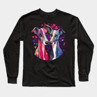 Whippet Couple Valentine Long Sleeve T-Shirt